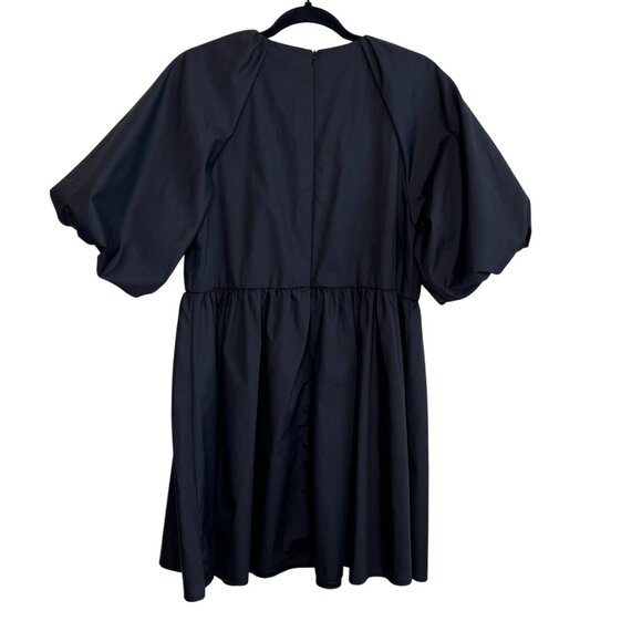 ASOS Black Puff Sleeve Babydoll Mini Dress Size 10 - Picture 2 of 10